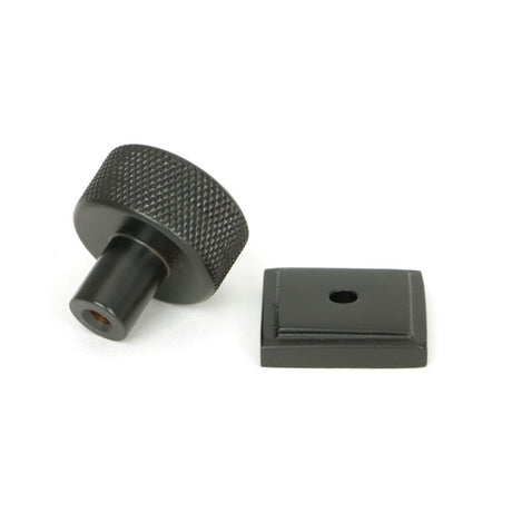 From The Anvil - Aged Bronze Brompton Cabinet Knob - 25mm (Square) | Sku. 46829 | Trade Door Handles.