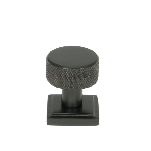 From The Anvil - Aged Bronze Brompton Cabinet Knob - 25mm (Square) | Sku. 46829 | Trade Door Handles.