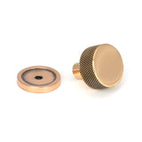 From The Anvil - Polished Bronze Brompton Cabinet Knob - 25mm (Plain) | Sku. 46830 | Trade Door Handles.