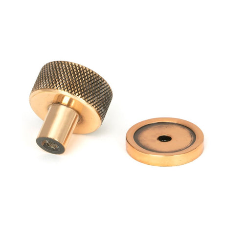 From The Anvil - Polished Bronze Brompton Cabinet Knob - 25mm (Plain) | Sku. 46830 | Trade Door Handles.