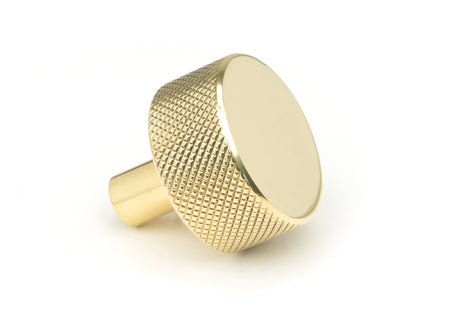 From The Anvil - Polished Brass Brompton Cabinet Knob - 32mm (No rose) | Sku. 46832 | Trade Door Handles.