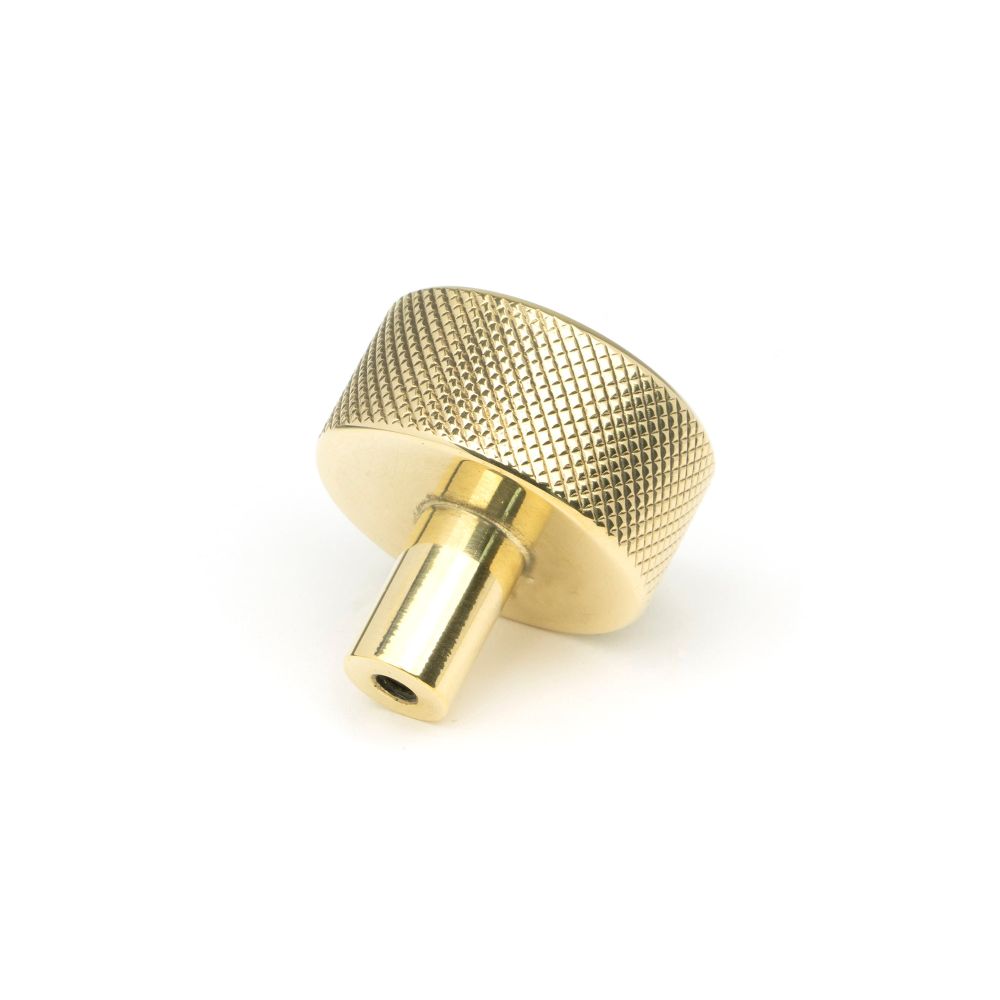 From The Anvil - Polished Brass Brompton Cabinet Knob - 32mm (No rose) | Sku. 46832 | Trade Door Handles.