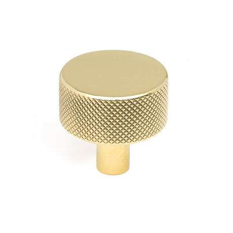 From The Anvil - Polished Brass Brompton Cabinet Knob - 32mm (No rose) | Sku. 46832 | Trade Door Handles.