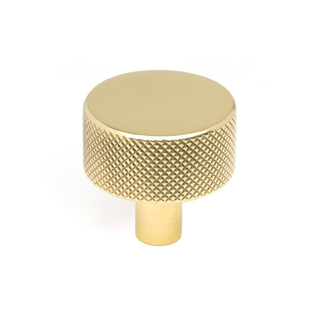 From The Anvil - Polished Brass Brompton Cabinet Knob - 32mm (No rose) | Sku. 46832 | Trade Door Handles.