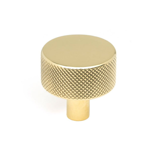 From The Anvil - Polished Brass Brompton Cabinet Knob - 32mm (No rose) | Sku. 46832 | Trade Door Handles.