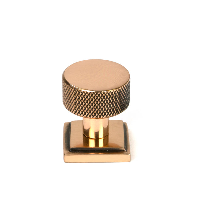 From The Anvil - Polished Bronze Brompton Cabinet Knob - 25mm (Square) | Sku. 46833 | Trade Door Handles.