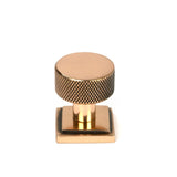 From The Anvil - Polished Bronze Brompton Cabinet Knob - 25mm (Square) | Sku. 46833 | Trade Door Handles.