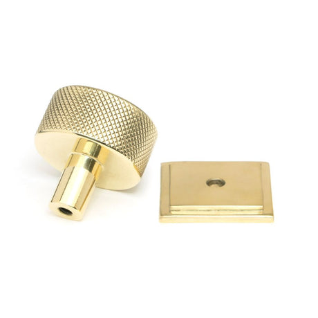 From The Anvil - Polished Brass Brompton Cabinet Knob - 32mm (Square) | Sku. 46836 | Trade Door Handles.