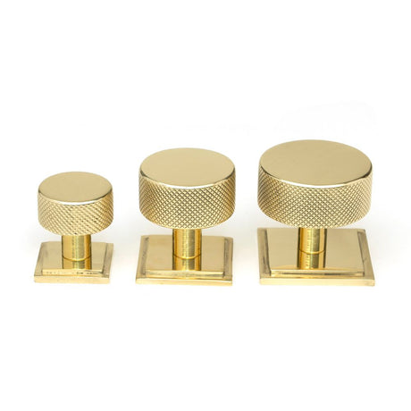 From The Anvil - Polished Brass Brompton Cabinet Knob - 32mm (Square) | Sku. 46836 | Trade Door Handles.