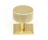 From The Anvil - Polished Brass Brompton Cabinet Knob - 32mm (Square) | Sku. 46836 | Trade Door Handles.