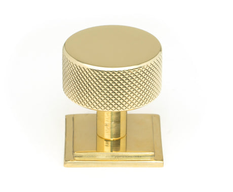 From The Anvil - Polished Brass Brompton Cabinet Knob - 32mm (Square) | Sku. 46836 | Trade Door Handles.