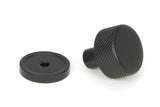 From The Anvil - Matt Black Brompton Cabinet Knob - 25mm (Plain) | Sku. 46838 | Trade Door Handles.