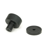 From The Anvil - Matt Black Brompton Cabinet Knob - 25mm (Plain) | Sku. 46838 | Trade Door Handles.