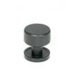 From The Anvil - Matt Black Brompton Cabinet Knob - 25mm (Plain) | Sku. 46838 | Trade Door Handles.