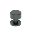 From The Anvil - Matt Black Brompton Cabinet Knob - 25mm (Plain) | Sku. 46838 | Trade Door Handles.