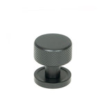 From The Anvil - Matt Black Brompton Cabinet Knob - 25mm (Plain) | Sku. 46838 | Trade Door Handles.