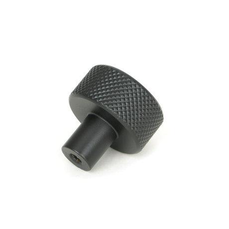 From The Anvil - Matt Black Brompton Cabinet Knob - 25mm (No rose) | Sku. 46839 | Trade Door Handles.