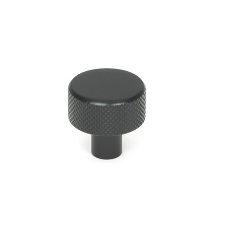 From The Anvil - Matt Black Brompton Cabinet Knob - 25mm (No rose) | Sku. 46839 | Trade Door Handles.