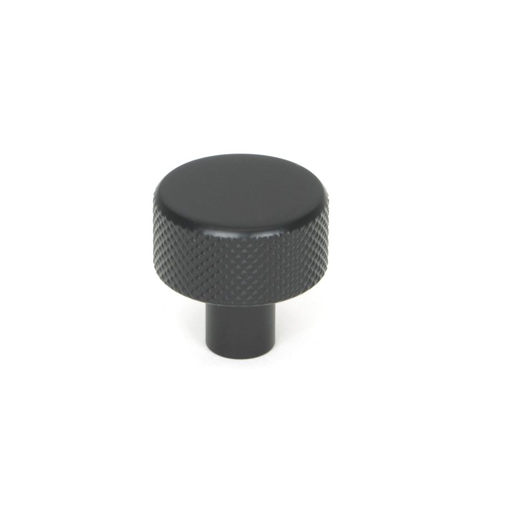 From The Anvil - Matt Black Brompton Cabinet Knob - 25mm (No rose) | Sku. 46839 | Trade Door Handles.