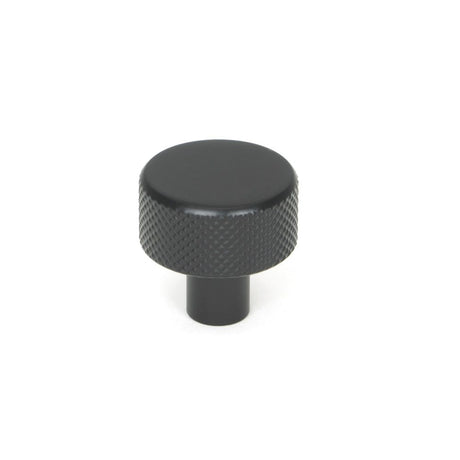 From The Anvil - Matt Black Brompton Cabinet Knob - 25mm (No rose) | Sku. 46839 | Trade Door Handles.