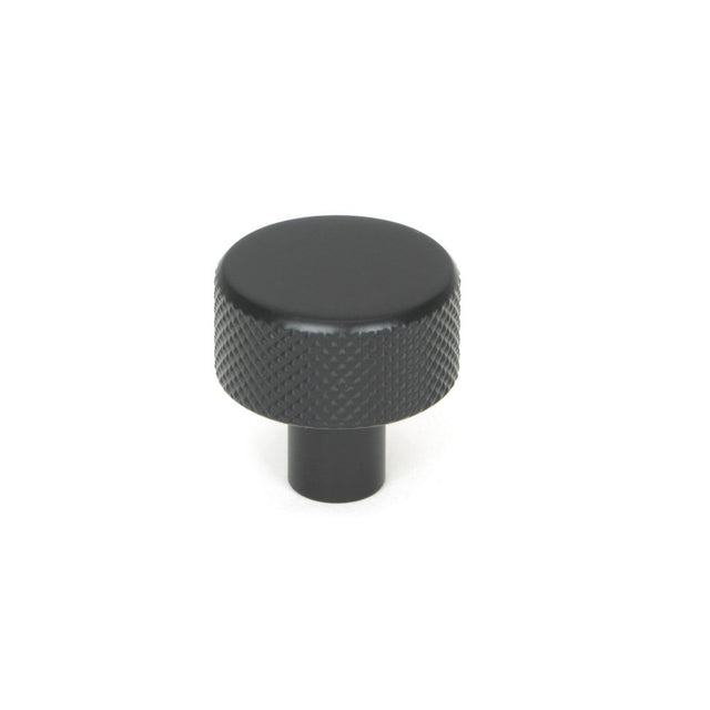 From The Anvil - Matt Black Brompton Cabinet Knob - 25mm (No rose) | Sku. 46839 | Trade Door Handles.