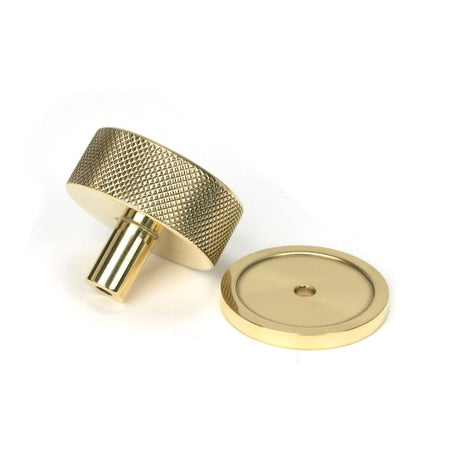 From The Anvil - Polished Brass Brompton Cabinet Knob - 38mm (Plain) | Sku. 46840 | Trade Door Handles.