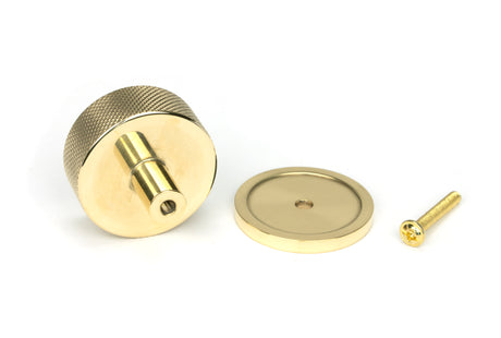 From The Anvil - Polished Brass Brompton Cabinet Knob - 38mm (Plain) | Sku. 46840 | Trade Door Handles.