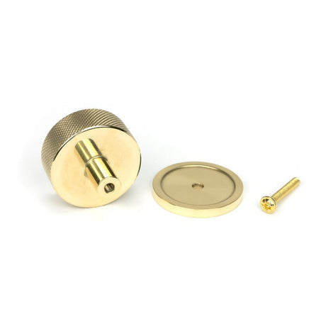 From The Anvil - Polished Brass Brompton Cabinet Knob - 38mm (Plain) | Sku. 46840 | Trade Door Handles.