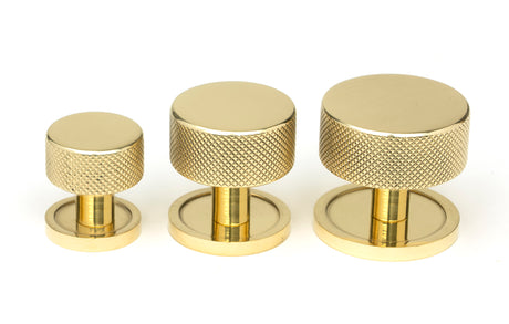 From The Anvil - Polished Brass Brompton Cabinet Knob - 38mm (Plain) | Sku. 46840 | Trade Door Handles.