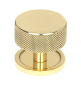 From The Anvil - Polished Brass Brompton Cabinet Knob - 38mm (Plain) | Sku. 46840 | Trade Door Handles.