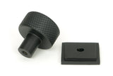 From The Anvil - Matt Black Brompton Cabinet Knob - 25mm (Square) | Sku. 46841 | Trade Door Handles.