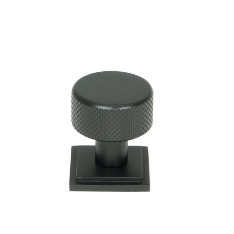 From The Anvil - Matt Black Brompton Cabinet Knob - 25mm (Square) | Sku. 46841 | Trade Door Handles.