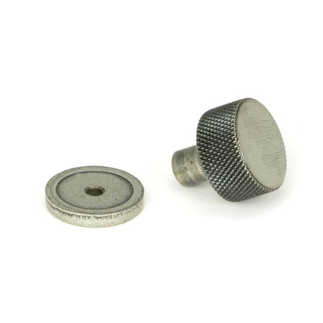 From The Anvil - Pewter Brompton Cabinet Knob - 25mm (Plain) | Sku. 46842 | Trade Door Handles.