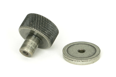 From The Anvil - Pewter Brompton Cabinet Knob - 25mm (Plain) | Sku. 46842 | Trade Door Handles.