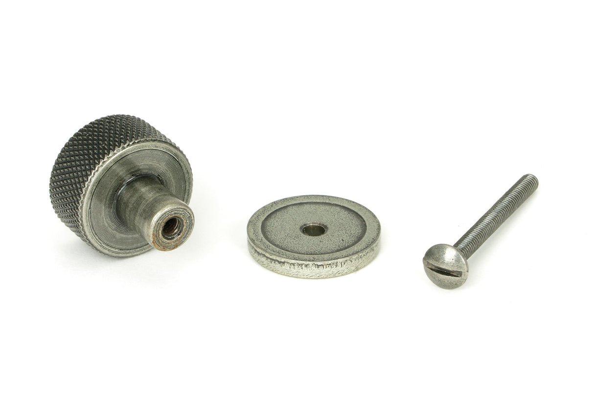 From The Anvil - Pewter Brompton Cabinet Knob - 25mm (Plain) | Sku. 46842 | Trade Door Handles.