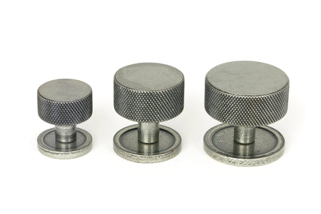 From The Anvil - Pewter Brompton Cabinet Knob - 25mm (Plain) | Sku. 46842 | Trade Door Handles.
