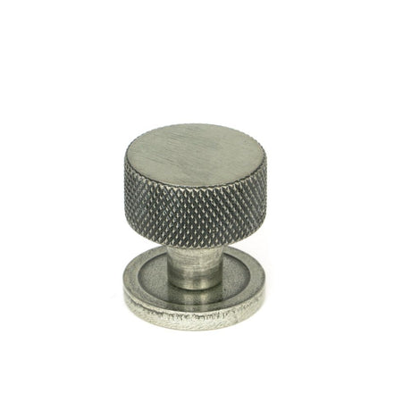 From The Anvil - Pewter Brompton Cabinet Knob - 25mm (Plain) | Sku. 46842 | Trade Door Handles.