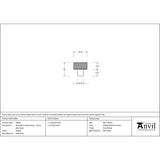 From The Anvil - Pewter Brompton Cabinet Knob - 25mm (No rose) | Sku. 46843 | Trade Door Handles.