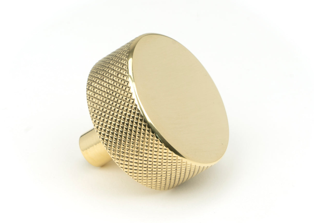 From The Anvil - Polished Brass Brompton Cabinet Knob - 38mm (No rose) | Sku. 46844 | Trade Door Handles.