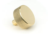 From The Anvil - Polished Brass Brompton Cabinet Knob - 38mm (No rose) | Sku. 46844 | Trade Door Handles.