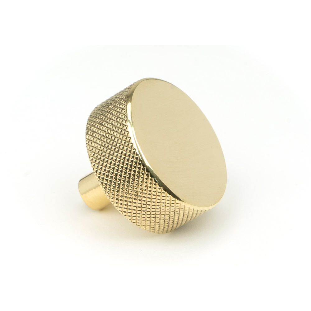 From The Anvil - Polished Brass Brompton Cabinet Knob - 38mm (No rose) | Sku. 46844 | Trade Door Handles.