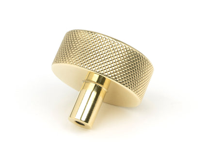 From The Anvil - Polished Brass Brompton Cabinet Knob - 38mm (No rose) | Sku. 46844 | Trade Door Handles.