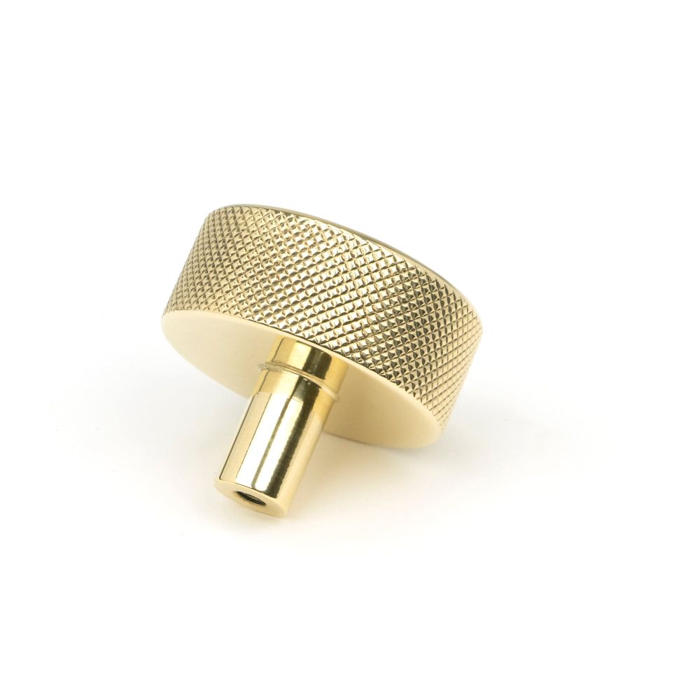 From The Anvil - Polished Brass Brompton Cabinet Knob - 38mm (No rose) | Sku. 46844 | Trade Door Handles.