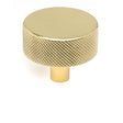 From The Anvil - Polished Brass Brompton Cabinet Knob - 38mm (No rose) | Sku. 46844 | Trade Door Handles.