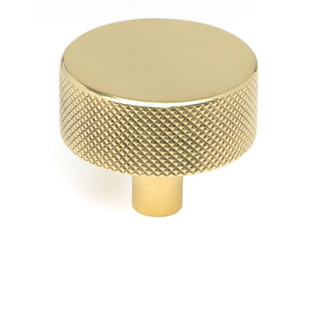 From The Anvil - Polished Brass Brompton Cabinet Knob - 38mm (No rose) | Sku. 46844 | Trade Door Handles.