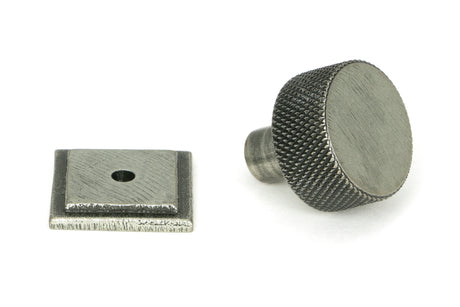 From The Anvil - Pewter Brompton Cabinet Knob - 25mm (Square) | Sku. 46845 | Trade Door Handles.