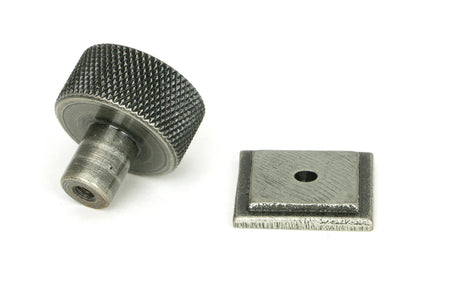 From The Anvil - Pewter Brompton Cabinet Knob - 25mm (Square) | Sku. 46845 | Trade Door Handles.