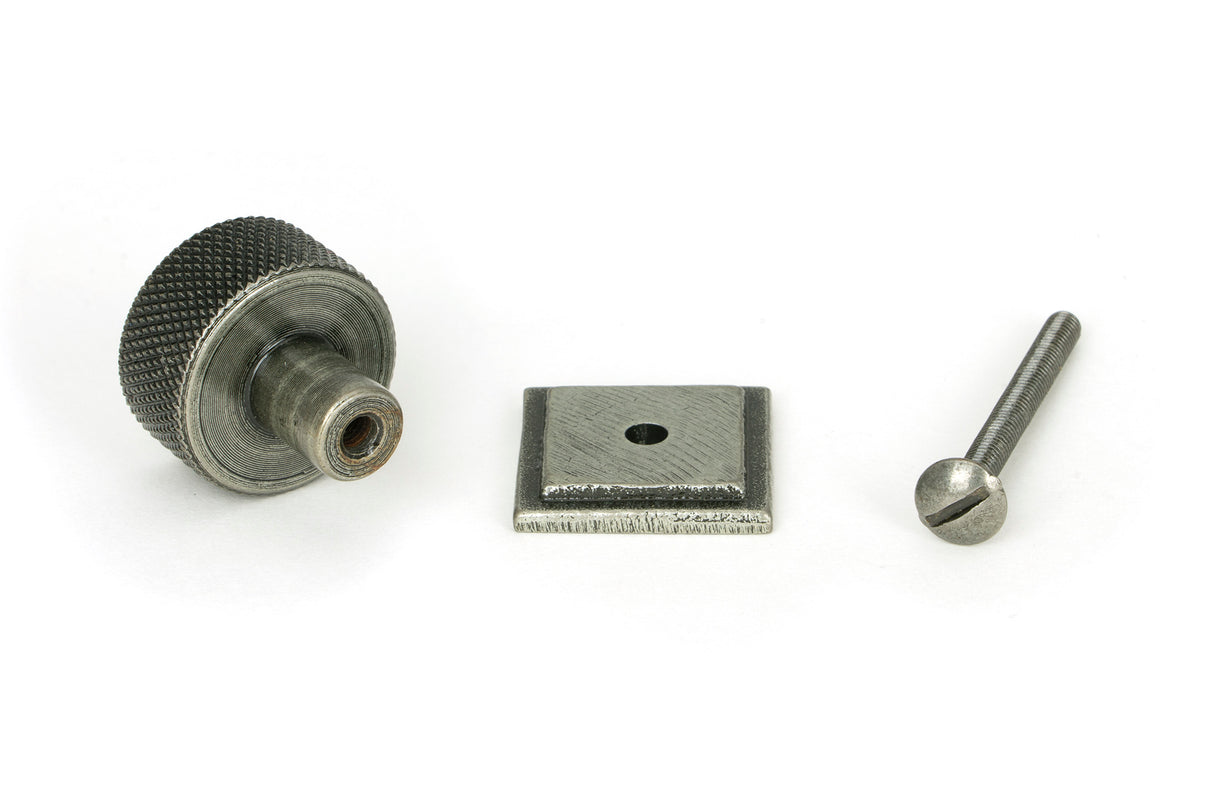From The Anvil - Pewter Brompton Cabinet Knob - 25mm (Square) | Sku. 46845 | Trade Door Handles.