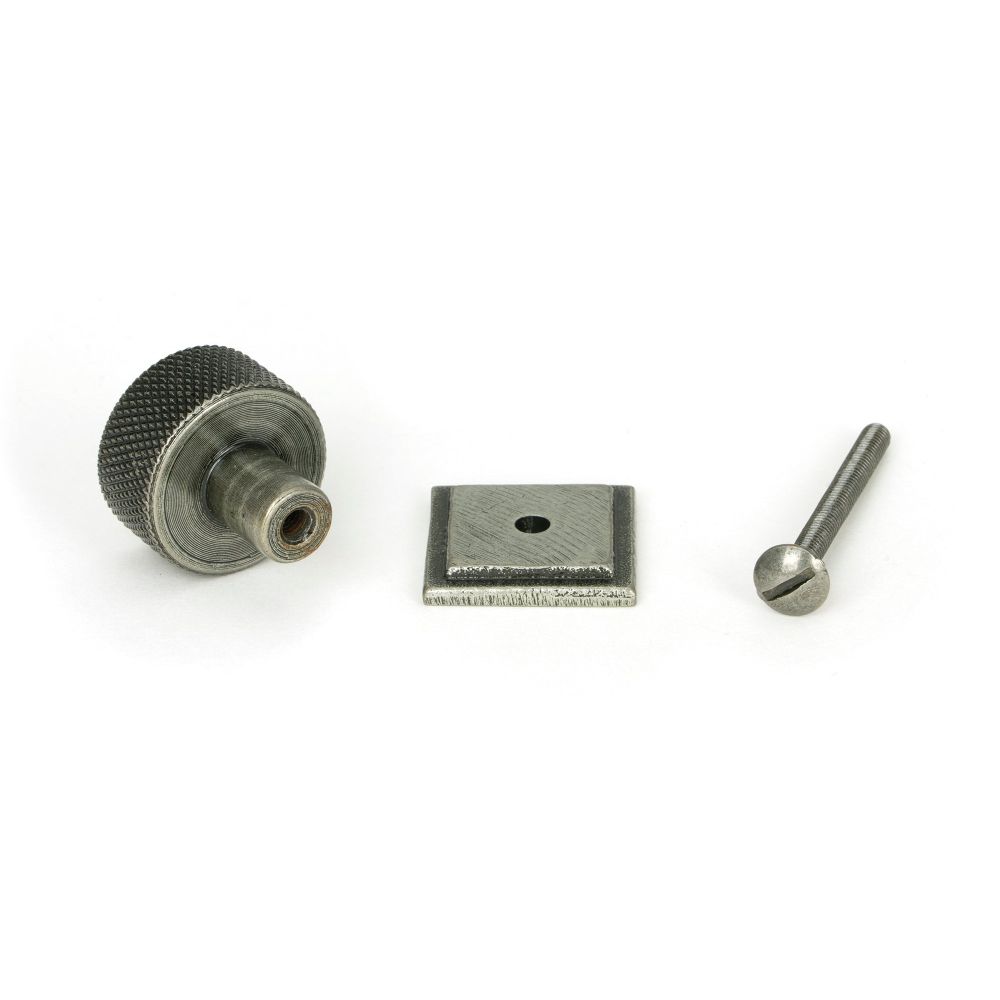 From The Anvil - Pewter Brompton Cabinet Knob - 25mm (Square) | Sku. 46845 | Trade Door Handles.