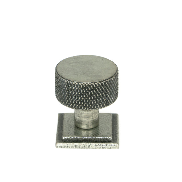From The Anvil - Pewter Brompton Cabinet Knob - 25mm (Square) | Sku. 46845 | Trade Door Handles.